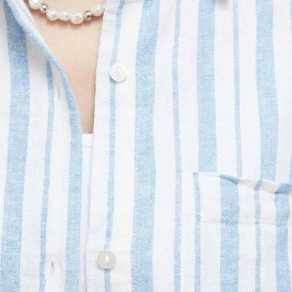 Abercrombie & Fitch | Oversized Linen Button-Up - Picture 3 of 6